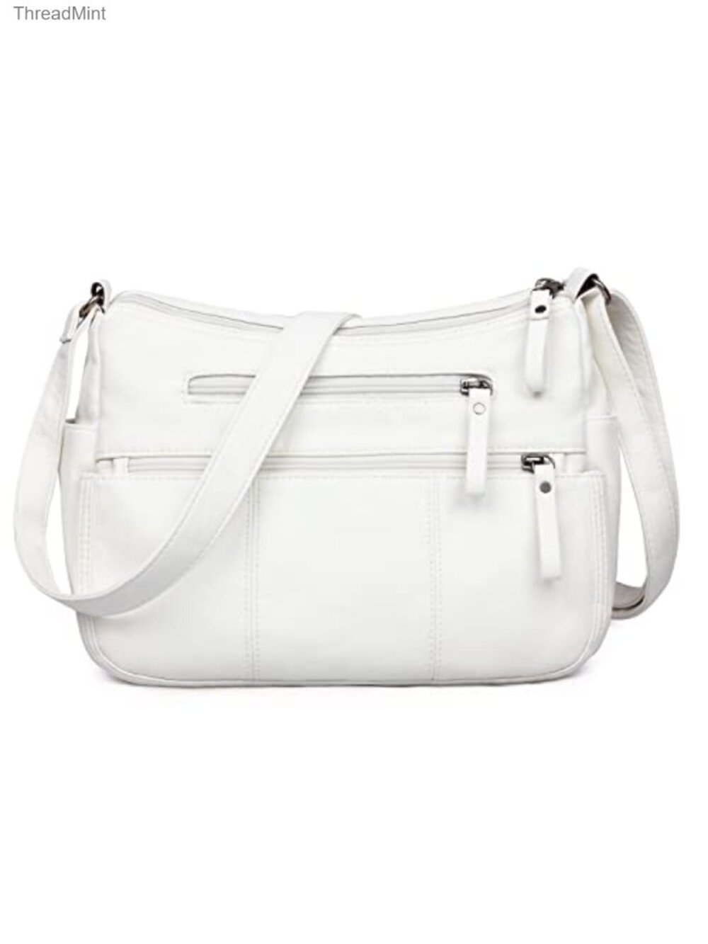 Women's Soft PU Leather Shoulder Bag Lightweight Crossbody Purse with Multiple